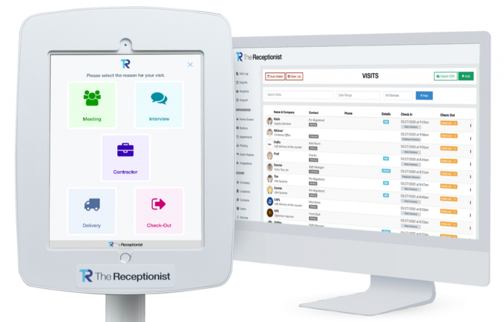 Visit Tracker Reseptionist The Receptionist for iPad | the Original Visitor Management System